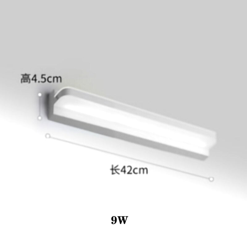 LED Mirror  Front Light 9W 12W AC220V Wall Mounted Bathroom Liviling Room Bedroom Makeup Wall Lamp