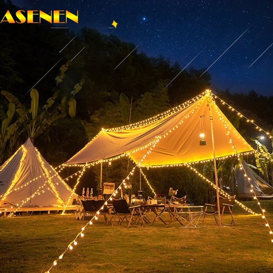 Matte Ball Led Light Outdoor Camping String Lights Fairy Garland Waterproof Lamp for Garden Party Christmas Lawn Patio Decor