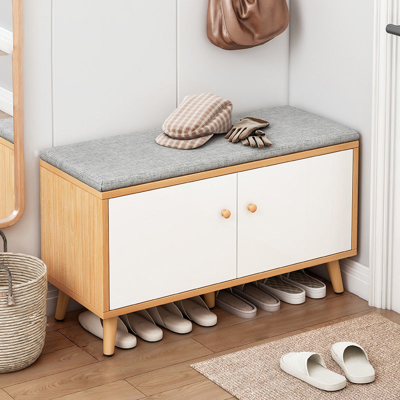 Nordic Shoe Cabinet Modern Luxury Home Stool Shoe Cabinet Sitting Minimalist Stool Integrated Meuble Chaussure Furniture KC50XG