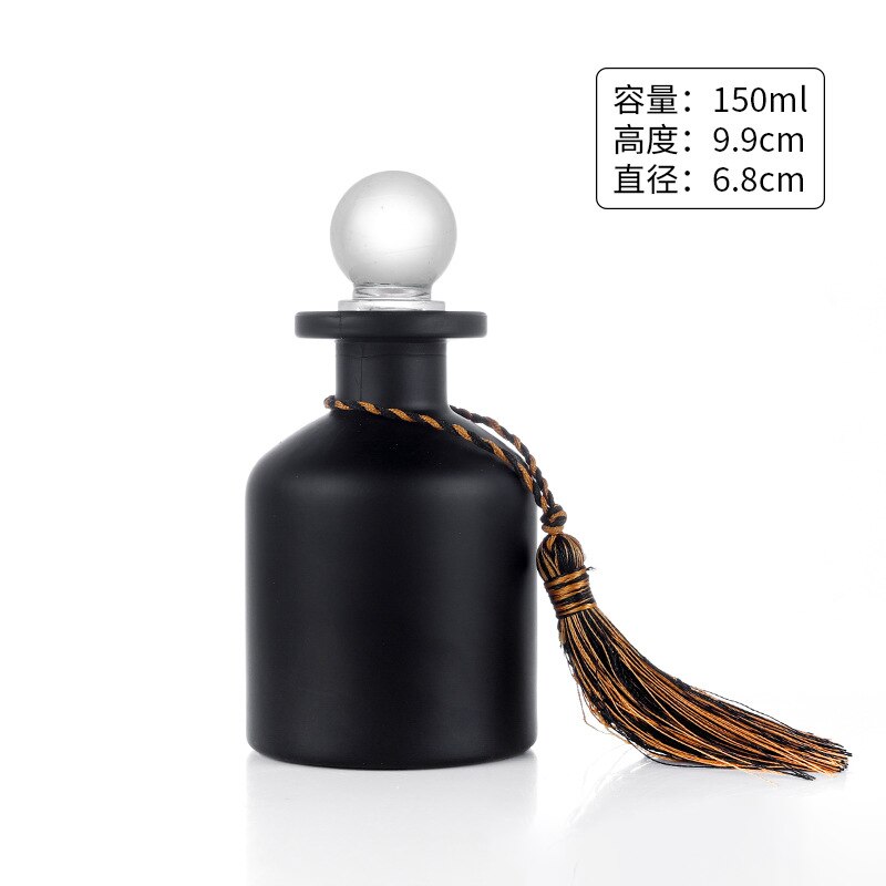 5pcs/lot 50/100/150/200ml Pure Black Frosted Aromatherapy Bottles Reed Diffuser Glass Bottle Home Fragrance Essential Oil Bottle