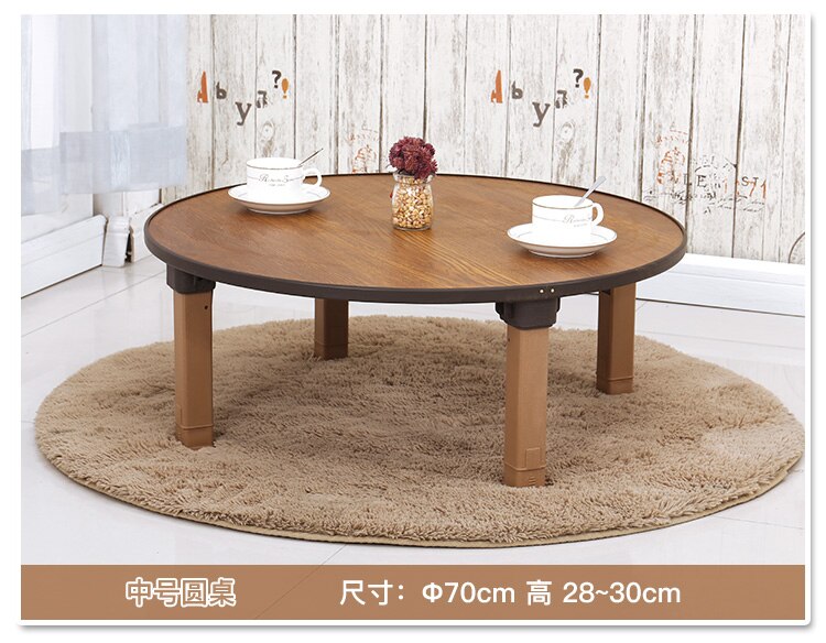 Household Folding Table Multi-functional Round Rectangle Square Small Dining Coffe Table Tatami Bay Window Table Home Furniture