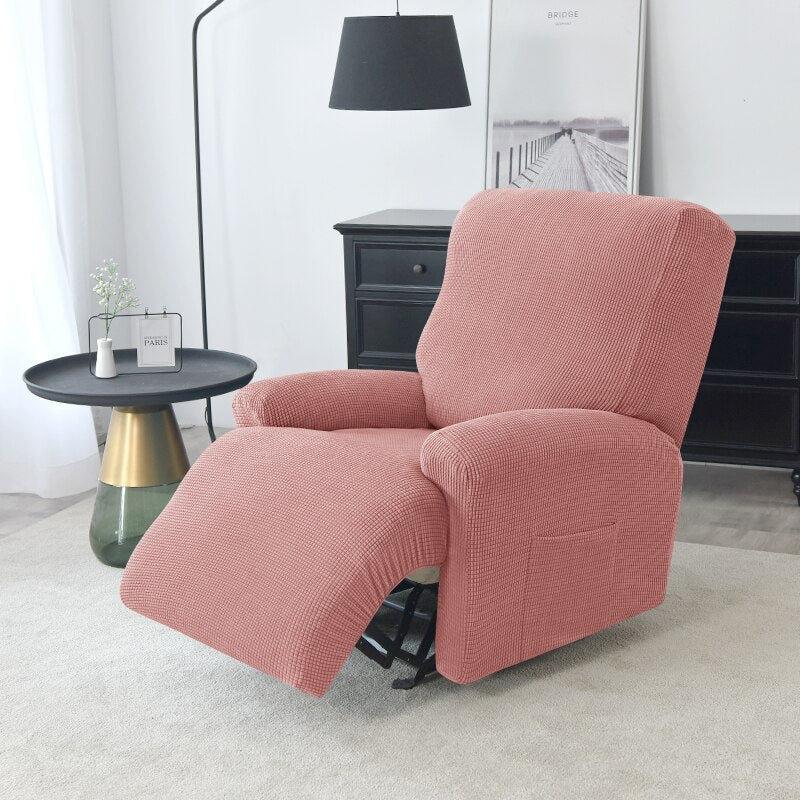 1 2 3 Seater Polar Fleece Recliner Sofa Cover Elastic Spandex Couch Slipcover Lazy Boy Armchair Covers for Living Room Furniture