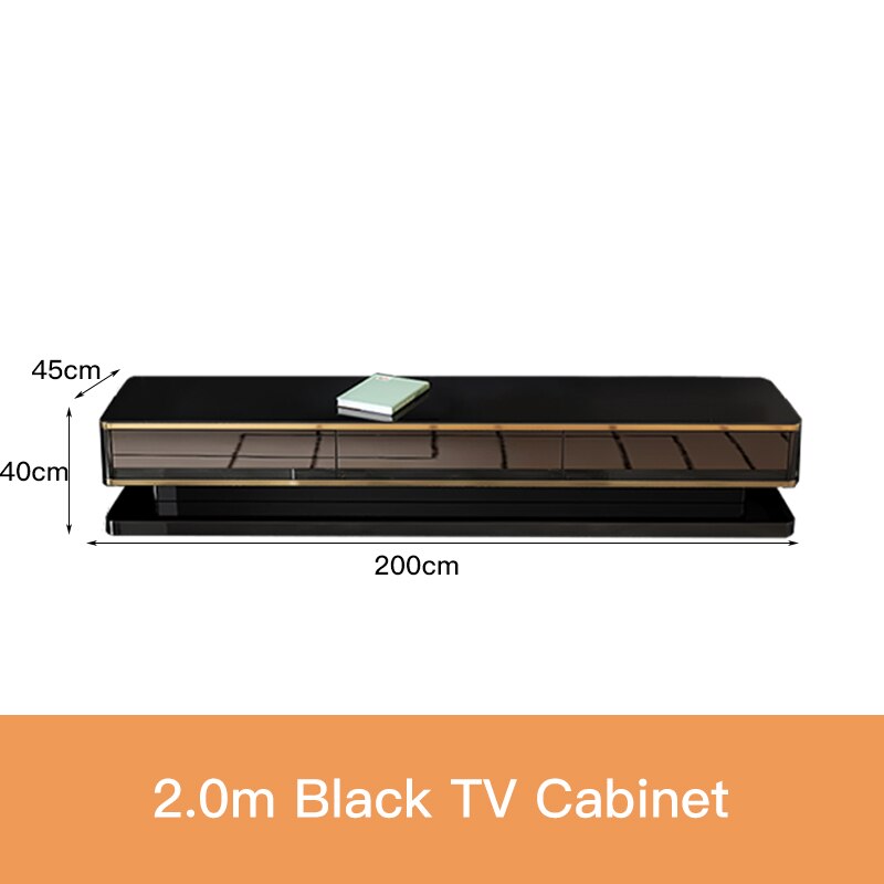 New Light Luxury Modern Coffee Table Tv Cabinet Apartment Living Room Rectangular Floor Cabinet Hong Kong Style Tv Furniture