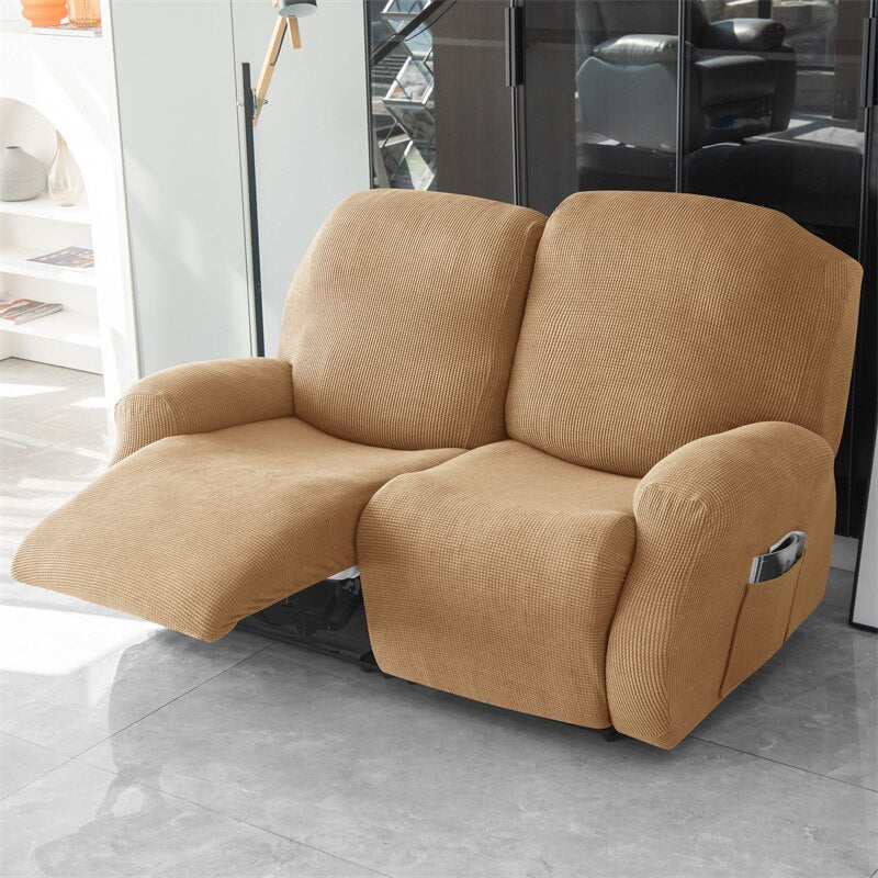 1 2 3 Seater Polar Fleece Recliner Sofa Cover Elastic Spandex Couch Slipcover Lazy Boy Armchair Covers for Living Room Furniture