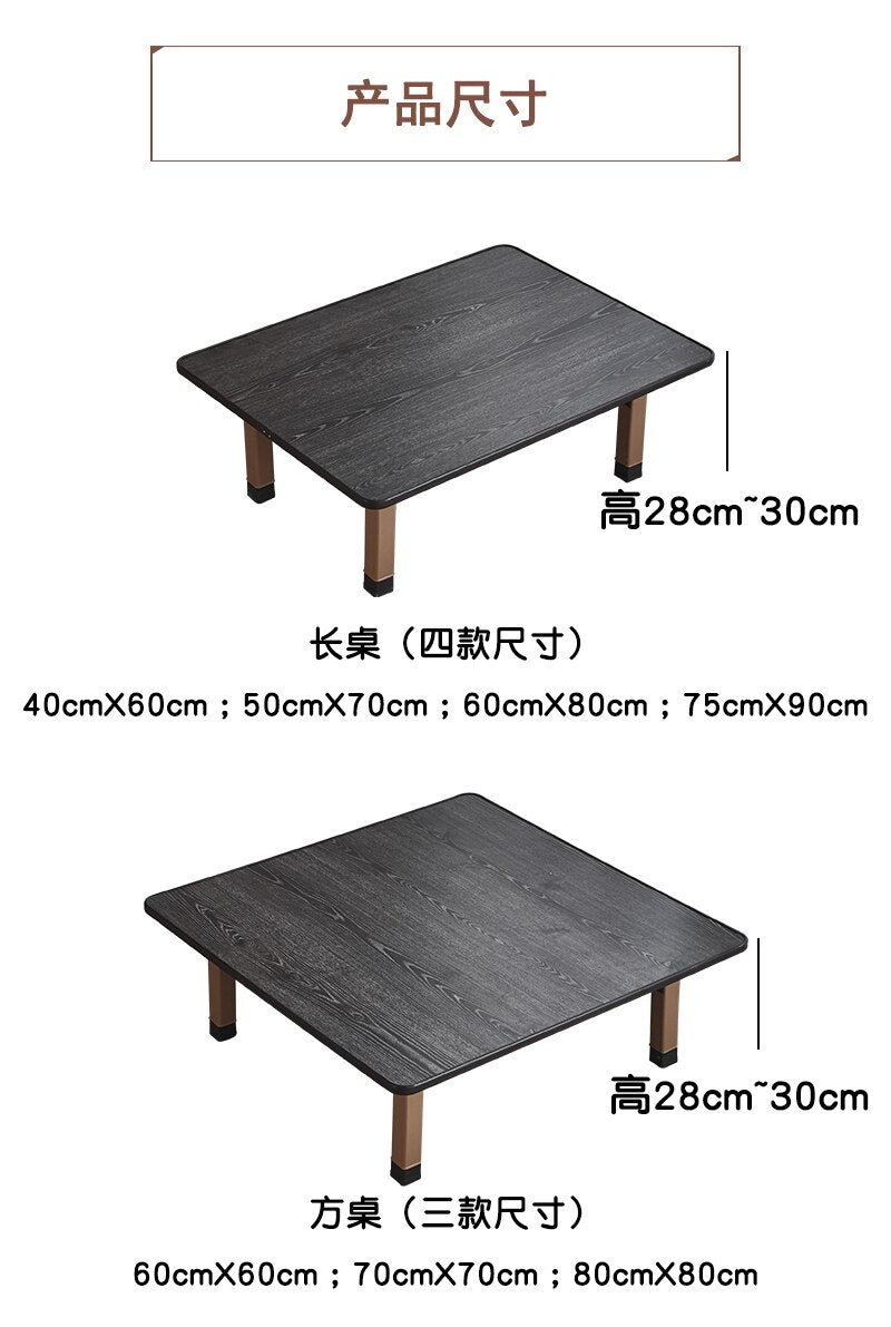 Household Folding Table Multi-functional Round Rectangle Square Small Dining Coffe Table Tatami Bay Window Table Home Furniture