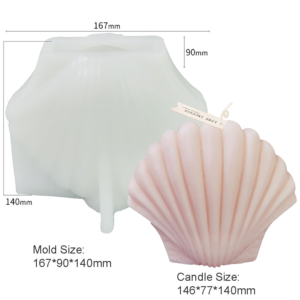 3D Silicone Candle Mold Leaf Scented Candle Making Molds DIY  Scallop Candle Soap Plaster Wax Mold Home Decor Craft Supplies