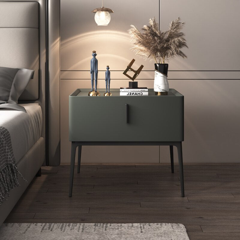 Modern Nightstands Italian Style Night Stand Light Luxury Storage Cabinet Bedroom Furniture Designer High-end Bedside Table