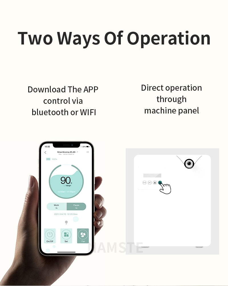 Namste Essential Oils Diffuser Aroma Scent Machine WIFI Control Home Air Freshener Hotel Fragrant Device Electric Aromatic Oasis