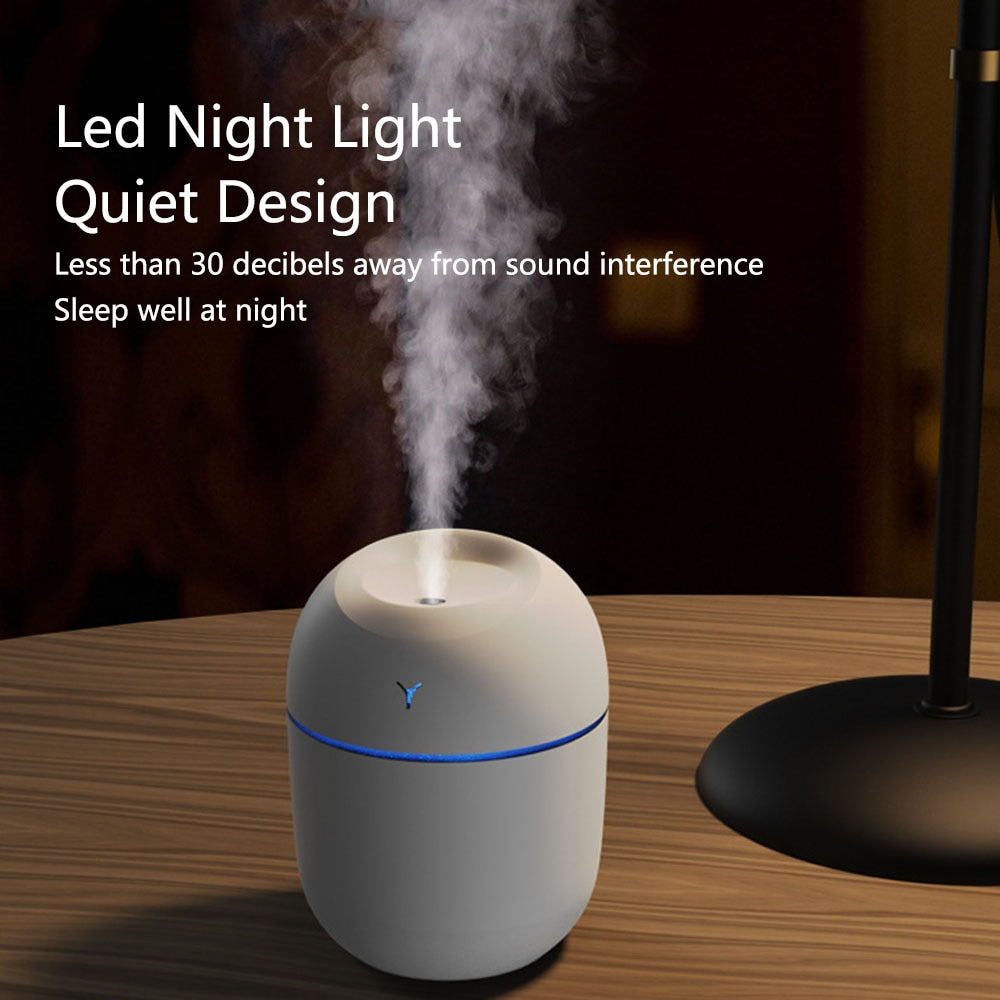 Kindream 220ml Mini Air Humidifier USB Aroma Essential Oil Diffuser For Home Car LED Night Lamp Diffuser