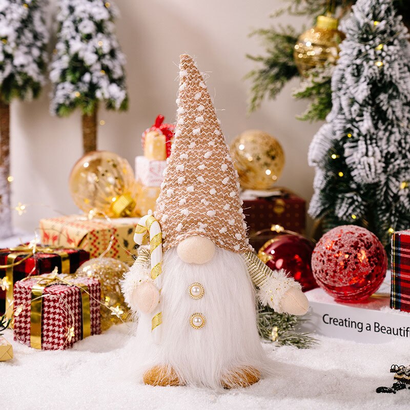 Christmas Gnome Faceless Doll Light Couple LED Plush Gnomes Doll Merry Christmas Decoration For Home Navidad Gifts New Year 2023