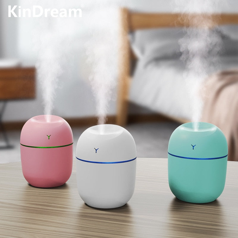 Kindream 220ml Mini Air Humidifier USB Aroma Essential Oil Diffuser For Home Car LED Night Lamp Diffuser