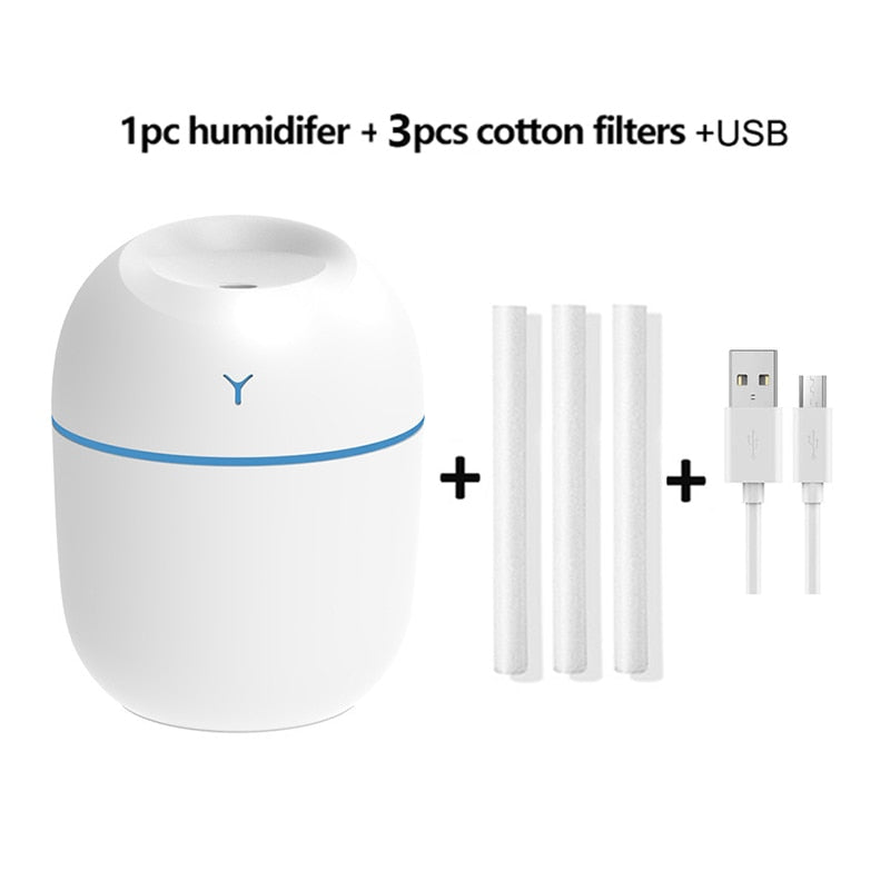 Kindream 220ml Mini Air Humidifier USB Aroma Essential Oil Diffuser For Home Car LED Night Lamp Diffuser