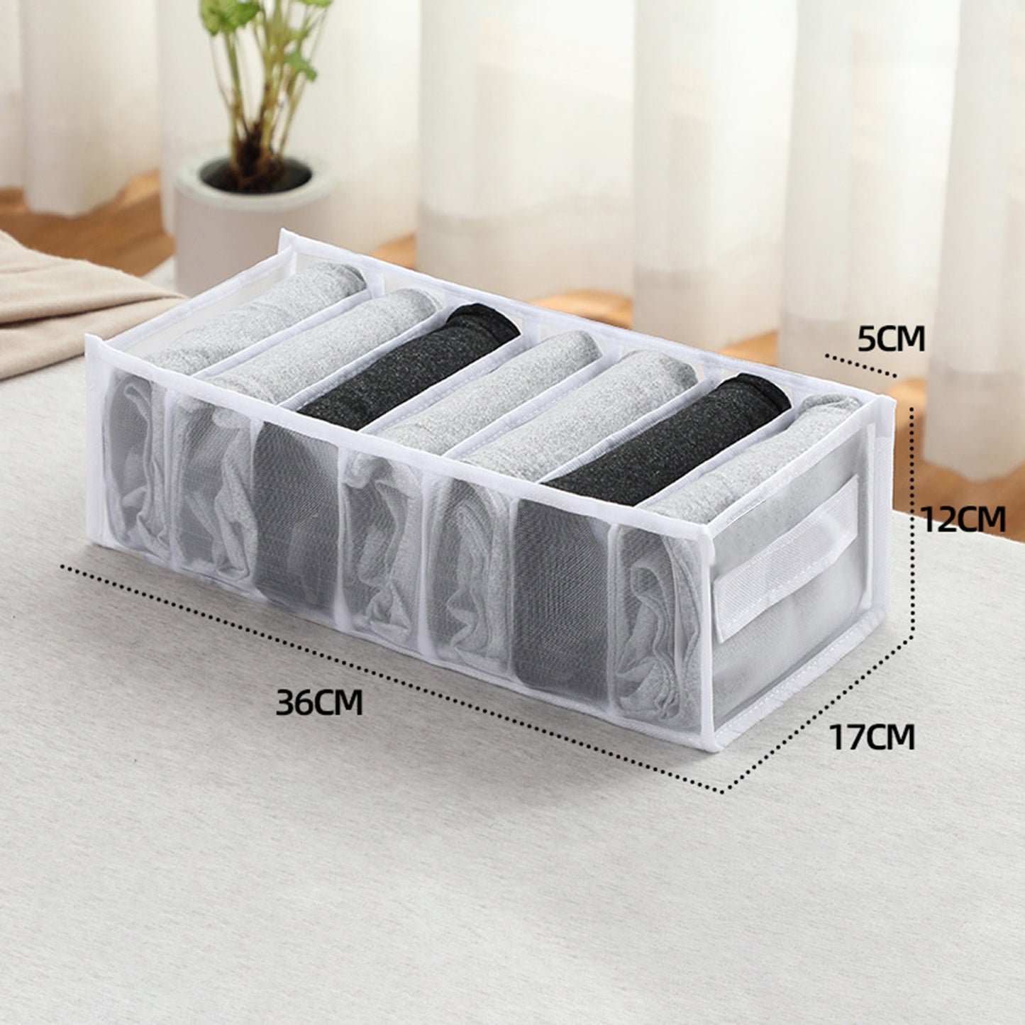 Closet Organizer For Underwear Socks Home Cabinet Divider Storage Box Storage Organizer for clothes Foldable Drawer Organizer