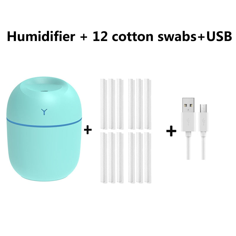 Kindream 220ml Mini Air Humidifier USB Aroma Essential Oil Diffuser For Home Car LED Night Lamp Diffuser