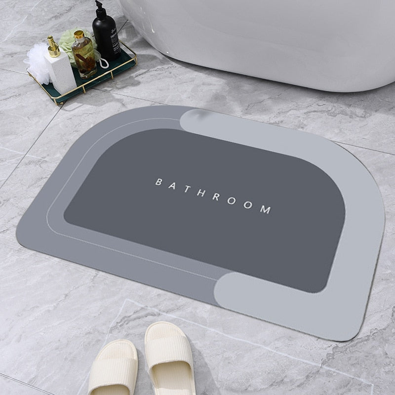 Super Absorbent Bath Mat Quick Drying Bathroom Rug Non-slip Entrance Doormat Nappa Skin Floor Mats Toilet Carpet Home Decor