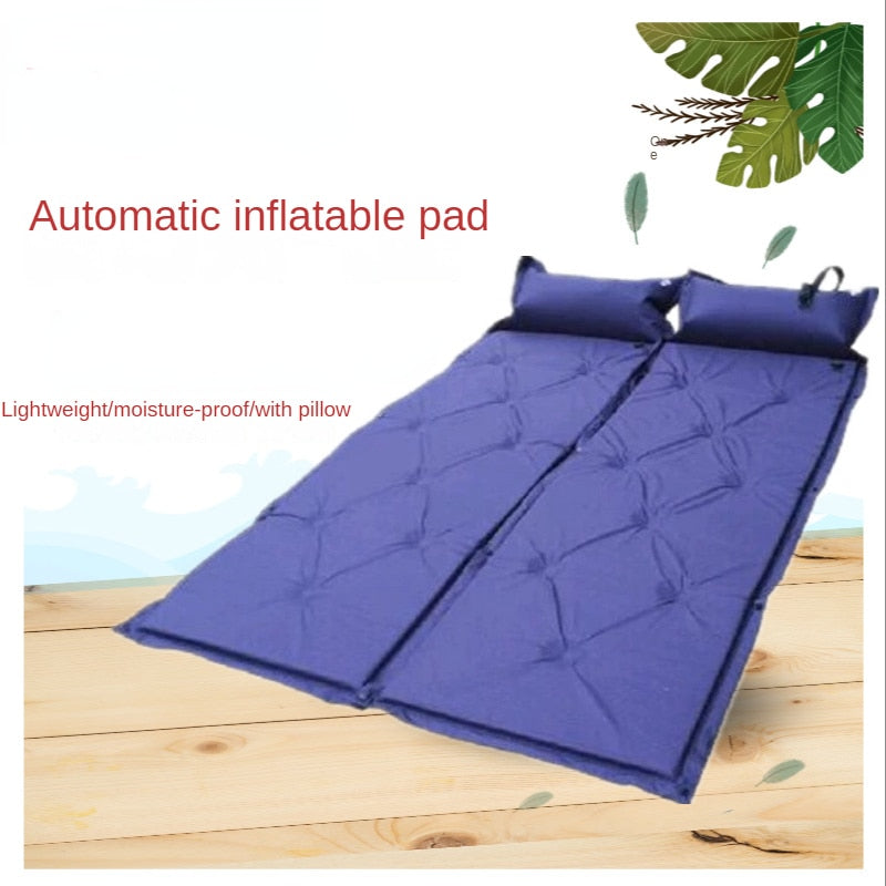 Outdoor Camping Beach Mat Splicing Automatic Inflatable Mattress Camping Picnic Moisture-Proof Mountaineering Mattress