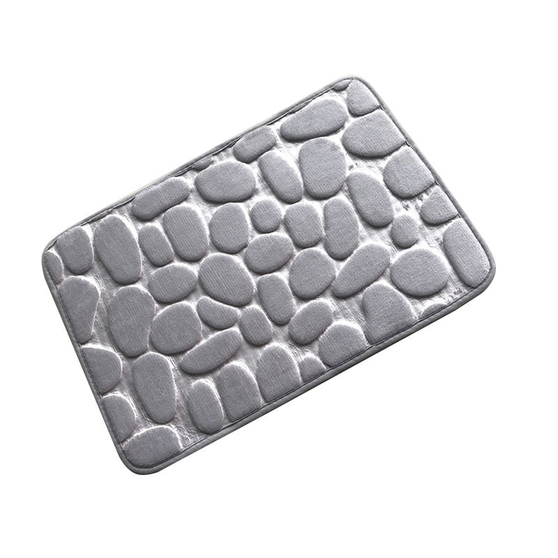 Home Bath Mat Coral Fleece Bathroom Carpet Water Absorption Non-slip Memory Foam Absorbent Washable Rug Toilet Floor Mat