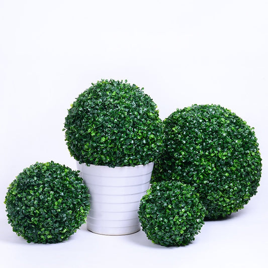 Green Grass Ball Artificial Plant Milan Grass Ball Plastic Boxwood Ball Eucalyptus Ball Wedding Party Outdoor Decoration Bonsai