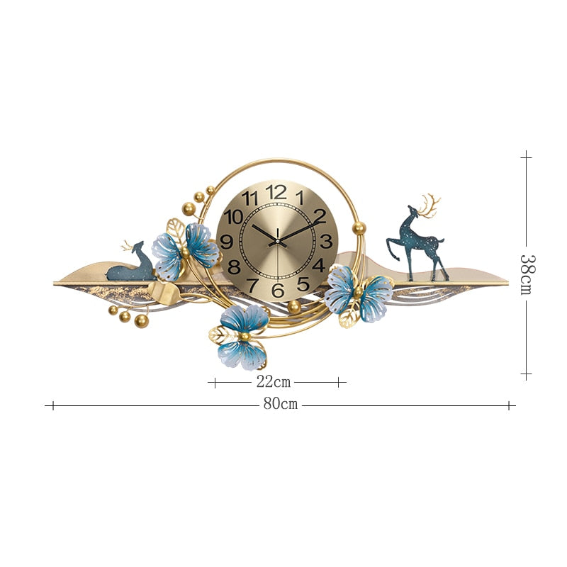 Large Wall Clock Modern Design Creative Living Room Wall Decor Silent Wall Watch Light Luxury Atmosphere Home Decoration Clocks