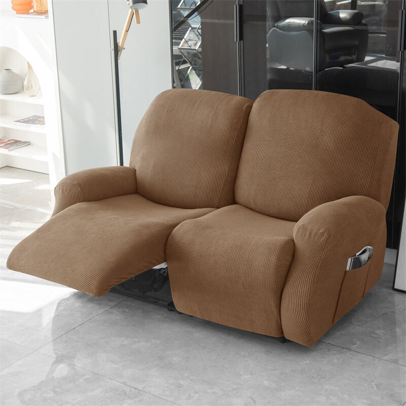 1 2 3 Seater Polar Fleece Recliner Sofa Cover Elastic Spandex Couch Slipcover Lazy Boy Armchair Covers for Living Room Furniture