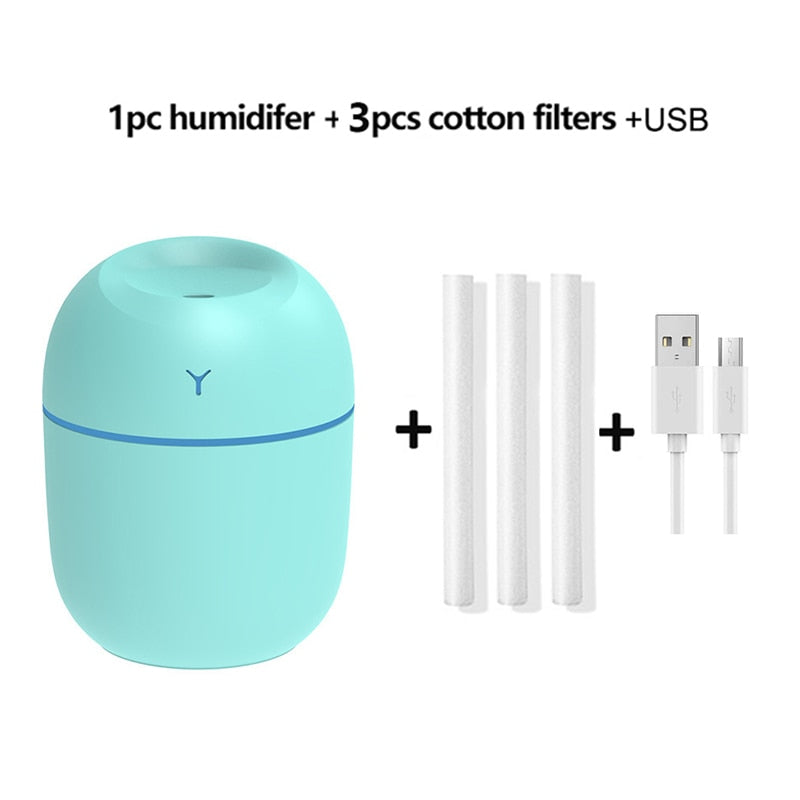 Kindream 220ml Mini Air Humidifier USB Aroma Essential Oil Diffuser For Home Car LED Night Lamp Diffuser