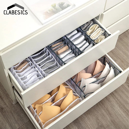 Closet Organizer For Underwear Socks Home Cabinet Divider Storage Box Storage Organizer for clothes Foldable Drawer Organizer