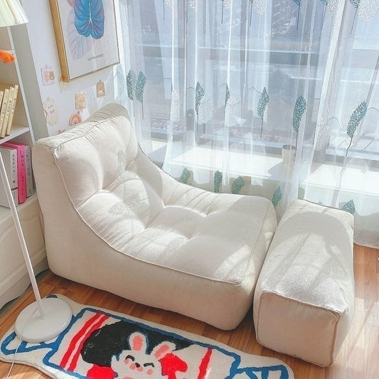 Light Luxury Contracted Small Rental Bedroom Tatami Balcony Lazy Bean Bag Can Lie Down Can Lie Down Small Sofa Single Chair