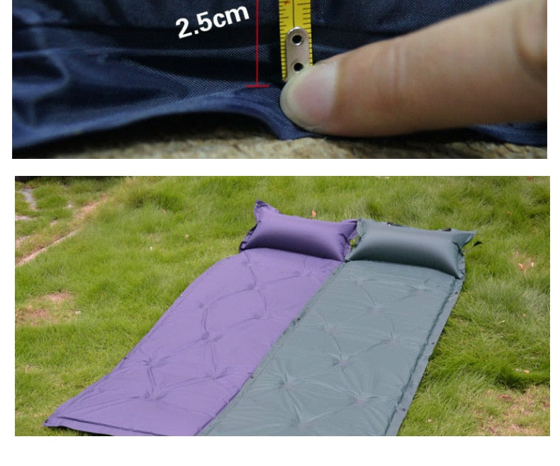 Outdoor Camping Beach Mat Splicing Automatic Inflatable Mattress Camping Picnic Moisture-Proof Mountaineering Mattress