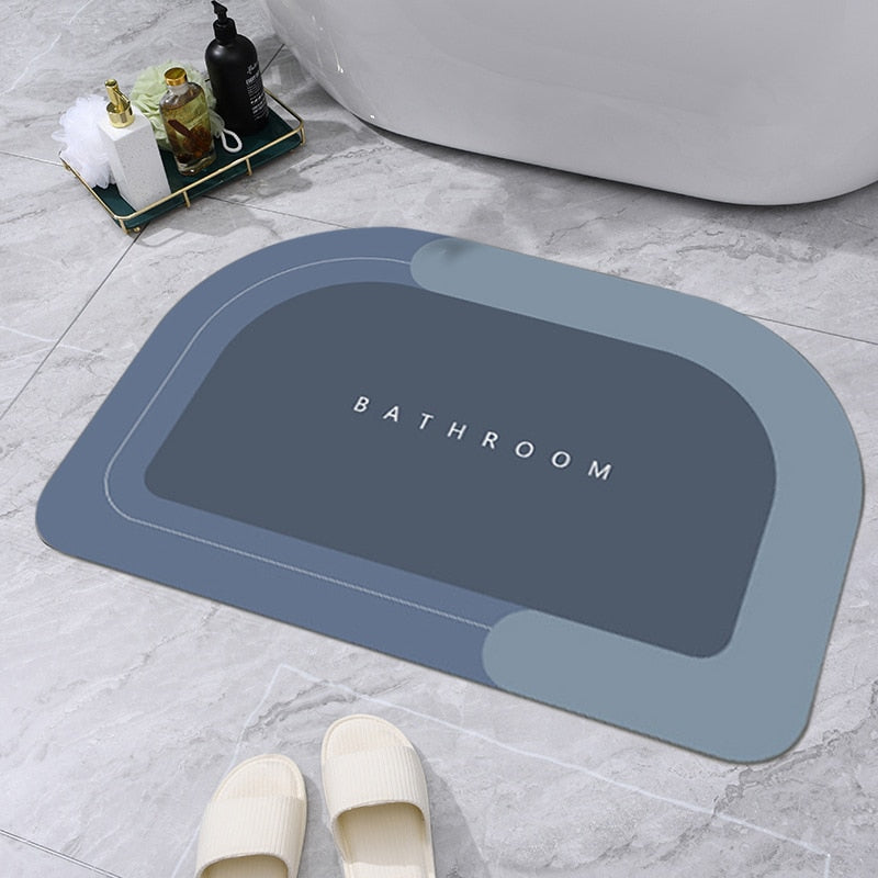 Super Absorbent Bath Mat Quick Drying Bathroom Rug Non-slip Entrance Doormat Nappa Skin Floor Mats Toilet Carpet Home Decor